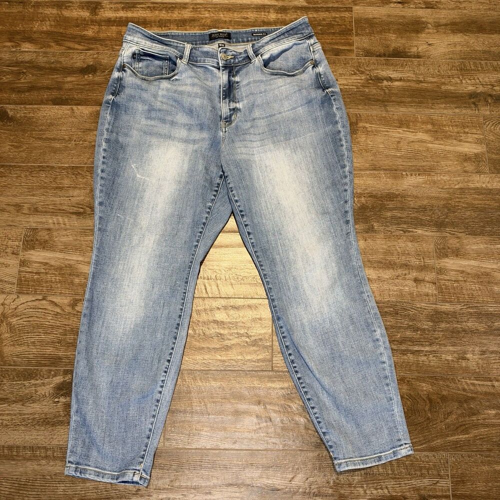 Judy Blue Jeans Womens 16W Boyfriend Fit Stretch Denim Slimming Relaxed Mid Rise